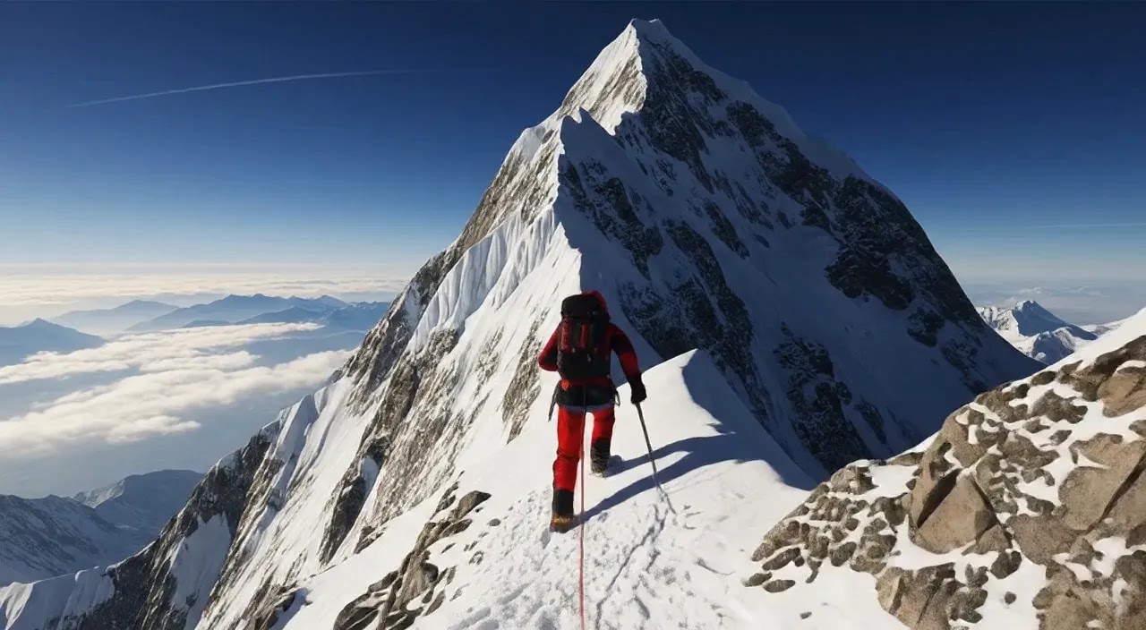 Project Genieで登山するキャラクター