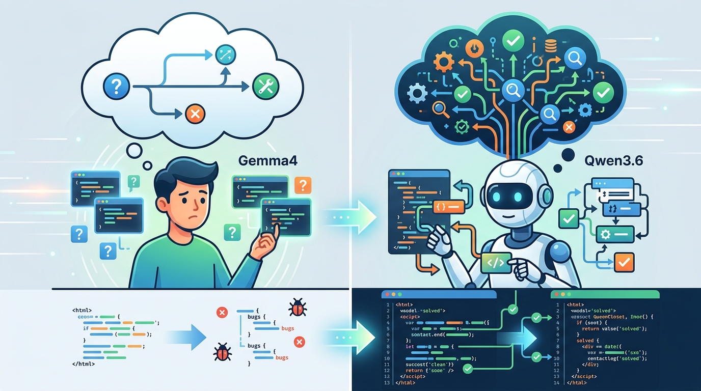 Gemma4 vs Qwen3.6：コードデバッグにおける「思考機能」の差を検証した結果 - 図2